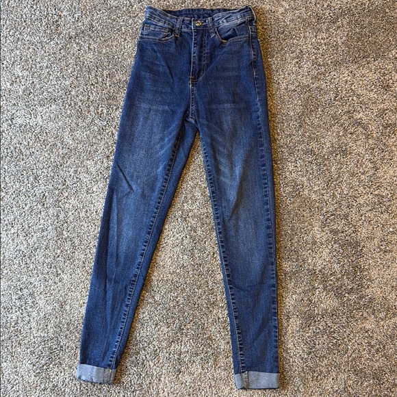 SHEIN Denim - SHEIN Blue Skinny Jeans